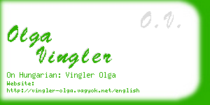 olga vingler business card